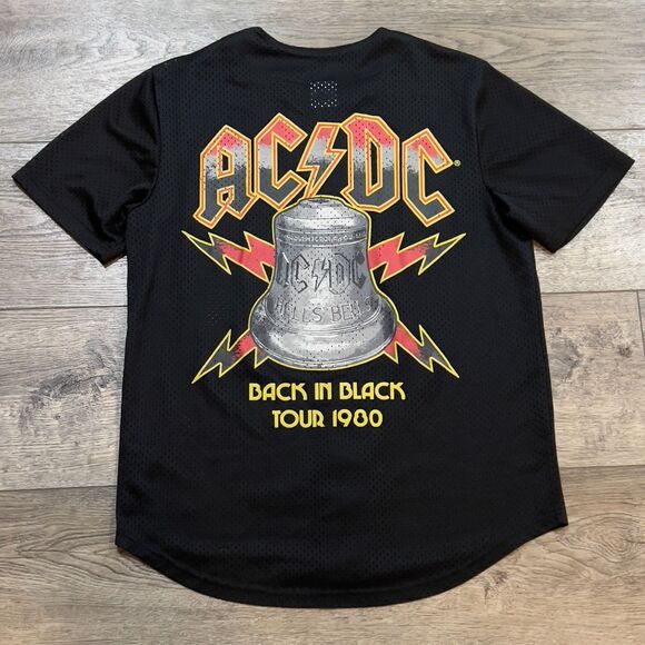 AC/DC 1980 Back in Black Concert Tour Baseball Jersey - Men's Size Medium - Picture 5 of 8